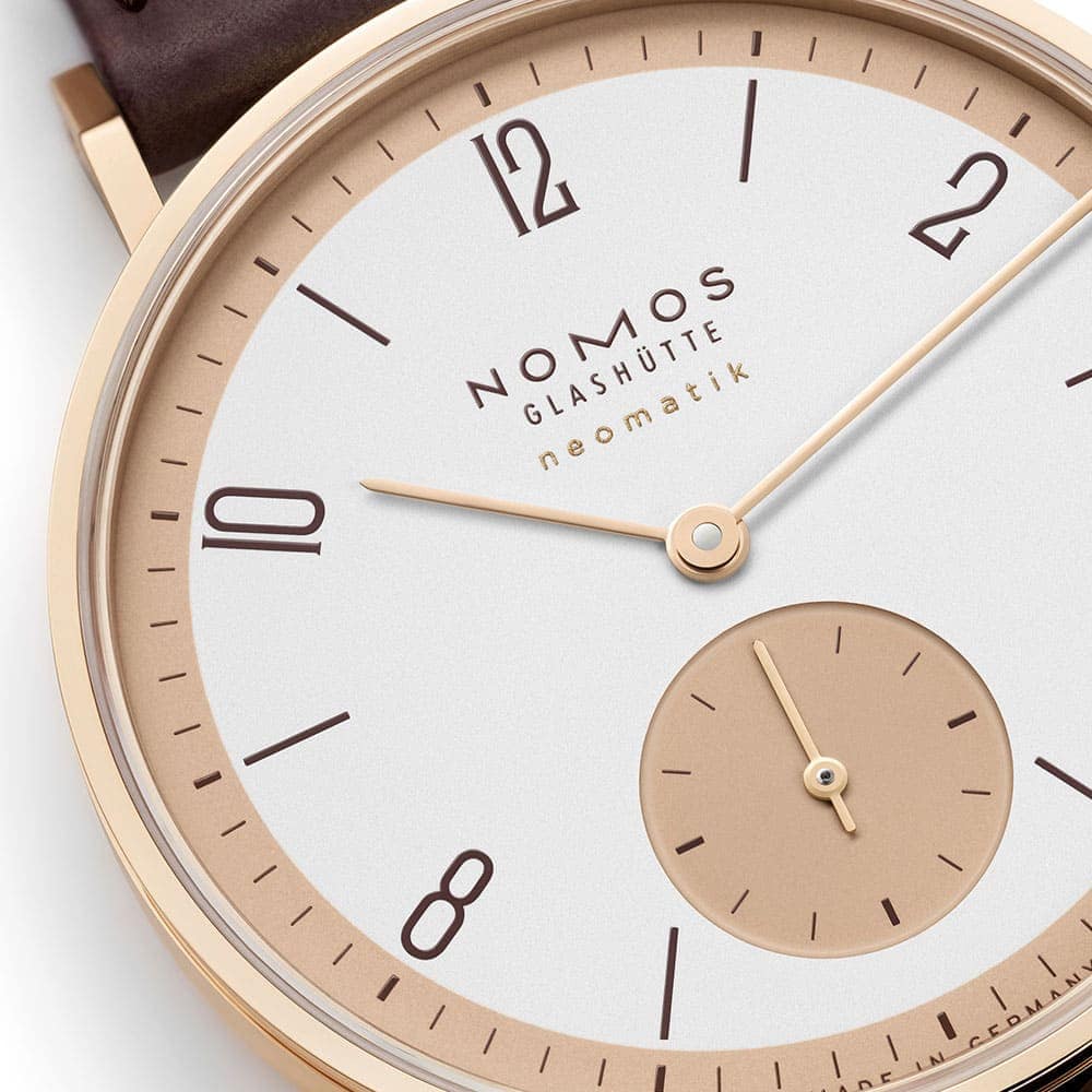 NOMOS Tangente Roségold neomatik – 175 Years Watchmaking Glashütte